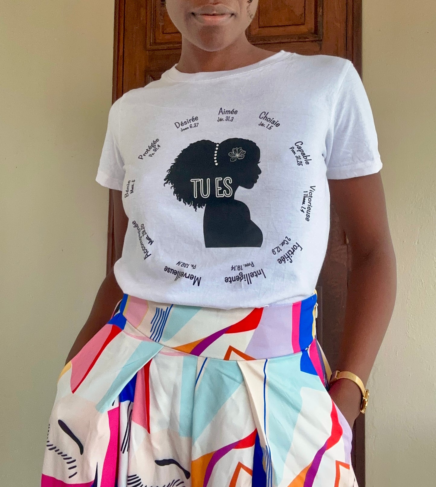 T-shirt à Manches courtes "Tu es..."