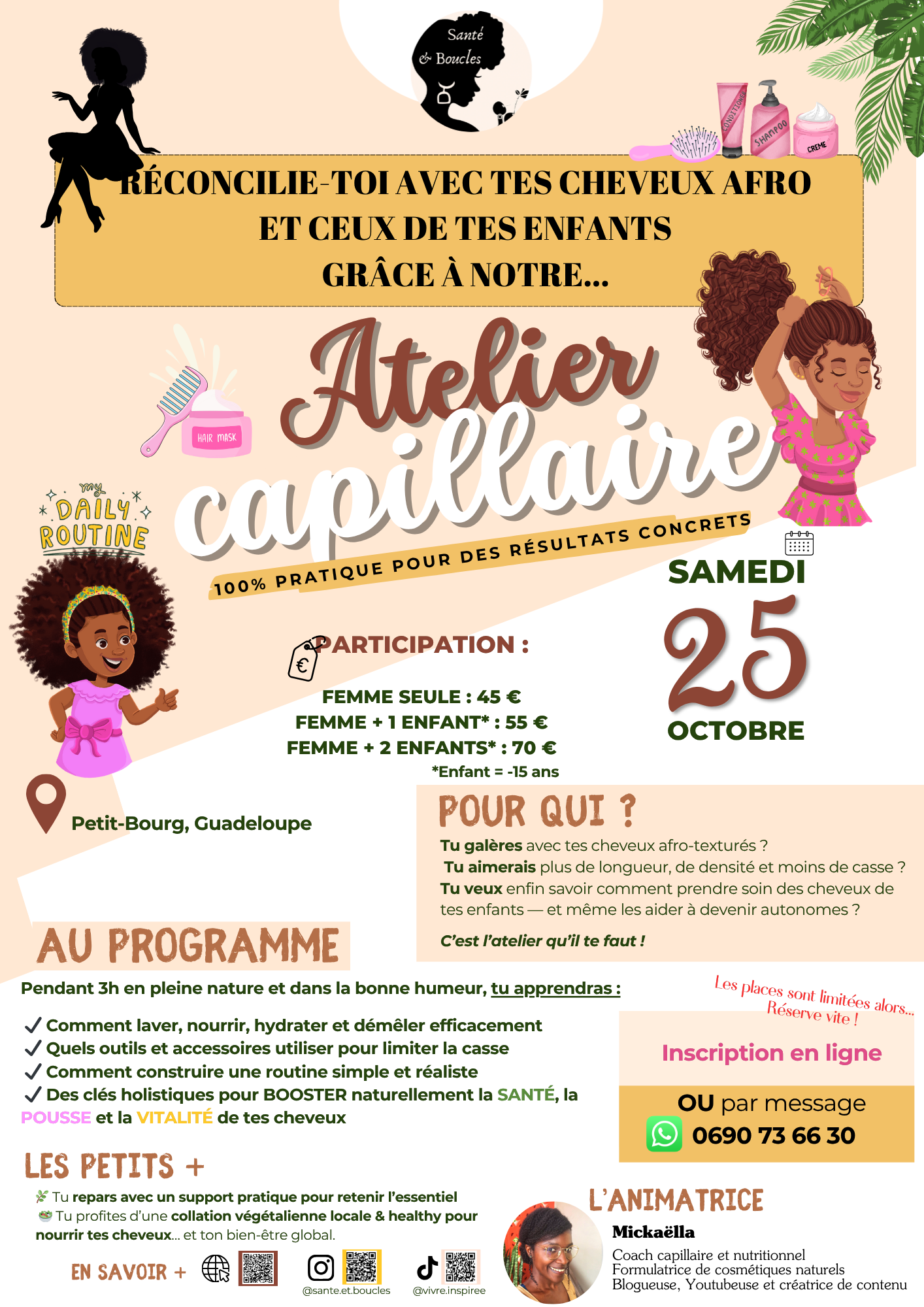 Atelier pratique : Cheveux crépus, frisés, bouclés... et s'il devenait simple d'en prendre soin ?