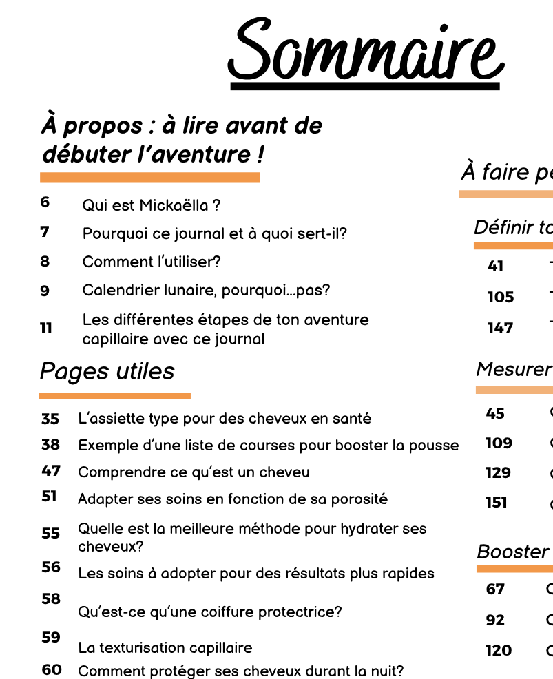 Mon Journal Capillaire - Un guide interactif pour des cheveux afros plus longs