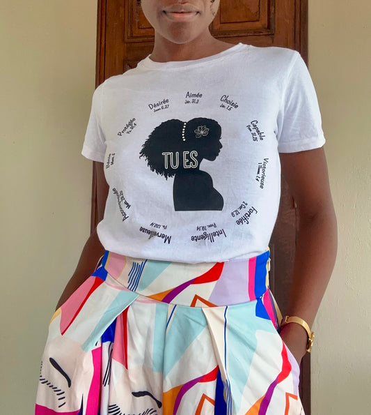 T-shirt à Manches courtes "Tu es..."